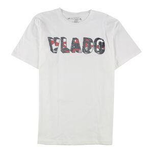 Vlado Mens 3D Logo Graphic T-Shirt, White, L, DM